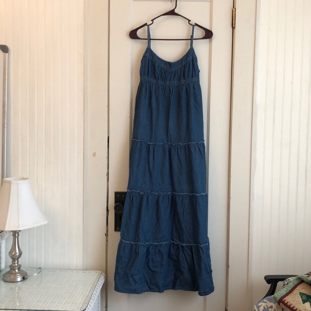 Homemade all cotton denim maxi dress